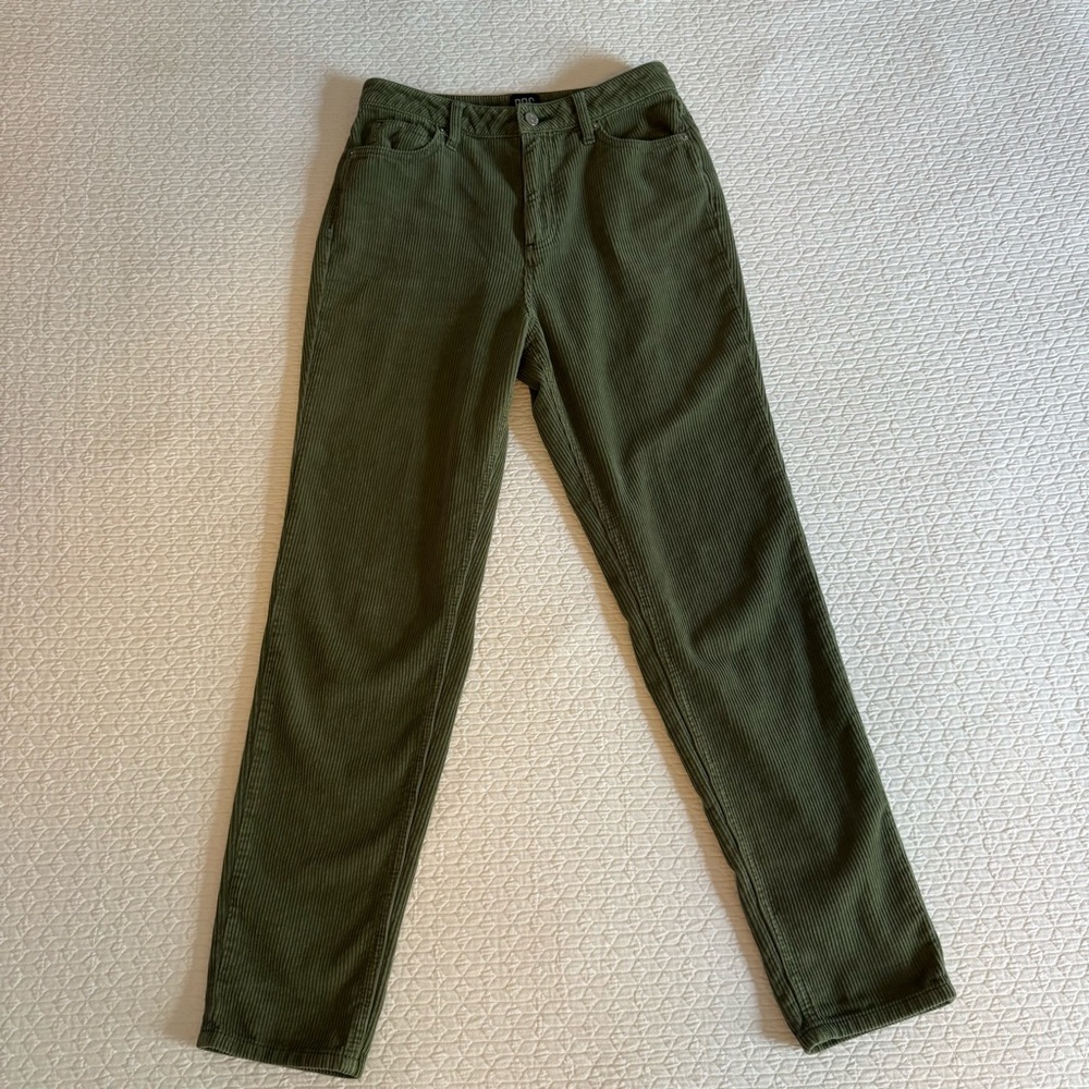 Urban Outfitters Olive Corduroy Trousers - Size 27
